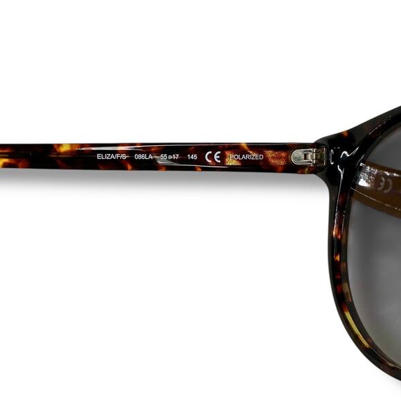 Kate Spade New Dark Havana Eliza O86LA Brown Gradient Polarized Oval Sunglasses - Picture 9 of 12